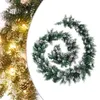 Image de vidaXL Guirlande de Noël avec Lumières LED Guirlande Artificielle Ornement de Fête Décoration de Vacances Ornement de Noël Jardin Vert 2,7 m PVC