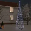 Image de vidaXL Arbre de Noël Cône Ornement de Fête Décoration de Vacances Sapin de Noël de Jardin Extérieur Arrière-cour 3000 LED Blanc Froid 230x800 cm