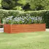 Image de Vidaxl Jardinière Surélevée, Rouille, 240X80X45 Cm, Acier Corten