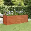 Image de Vidaxl Jardinière Surélevée, Rouille, 240X80X77 Cm, Acier Corten