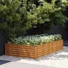 Image de vidaXL Lit surélevé de jardin 195x100x36 cm acier corten 151994