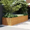 Image de vidaXL Lit surélevé de jardin 386x100x69 cm acier corten 152005