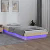 Image de Cadre de lit à LED sans matelas bois massif