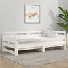 Image de Lit coulissant sans matelas blanc 2x(90x190) cm