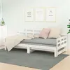 Image de vidaXL Slaapbank uitschuifbaar massief grenenhout wit 2x(90x200) cm820343