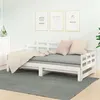 Image de Lit coulissant sans matelas blanc bois de pin solide