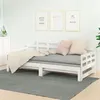Image de Lit coulissant sans matelas blanc 2x(90x190) cm
