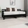 Image de vidaXL Slaapbank uitschuifbaar massief grenenhout zwart 2x(90x190) cm820386