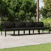 Image de Salon de jardin modulable Vidaxl gris aluminium 4 pieces x 64.5 cm 4 personnes