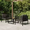 Image de Salon de jardin modulable Vidaxl metal 3 pieces