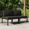 Image de vidaXL Canapé de jardin 2 places avec coussins Aluminium Anthracite, ensemble de canapés de jardin, ensemble de canapés, 3107781