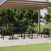 Image de 5 pieces Vidaxl 4 personnes aluminium salon de jardin modulable x 70 x 64.5 gris