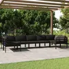 Image de Salon de jardin modulable Vidaxl aluminium gris 7 pieces x 70 x 64.5 7 personnes