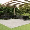 Image de vidaXL Salon de Jardin 10 pcs avec Coussins Mobilier de Patio Ensemble de Meubles de Terrasse Mobilier d'Extérieur Aluminium 3107827