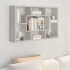 Image de Étagère murale Gris béton 85x16x52,5 cm Bois d ingénierie