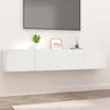 Image de Meubles TV 2 pcs blanc 80x30x30 cm bois d ingénierie