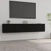 Image de Meubles TV 2 pcs Noir 80x30x30 cm Bois d ingénierie