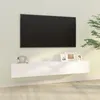 Image de Meubles TV muraux 2 pcs blanc 100x30x30 cm bois d ingénierie