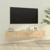 Image de Meubles TV muraux 2pcs chêne sonoma 100x30x30cm bois ingénierie