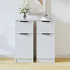 Image de vidaXL Buffets 2 pcs blanc 30x30x70 cm bois d'ingénierie811116