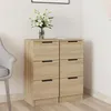 Image de Buffets 2 pcs Chêne Sonoma 30x30x70 cm Bois d ingénierie