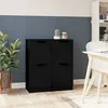 Image de vidaXL Buffets 2 pcs noir 30x30x70 cm bois d'ingénierie811172