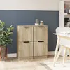 Image de vidaXL Buffets 2 pcs Chêne Sonoma 30x30x70 cm Bois d'ingénierie811176