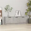 Image de Meuble TV Gris béton 102x35x36,5 cm Bois d ingénierie