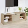 Image de vidaXL Meuble TV Centre de Divertissement Armoire Stéréo Meuble de Rangement Salle de Séjour Intérieur Chêne Sonoma 102x35x36,5 cm Bois d'Ingénierie