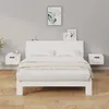 Image de Tables de chevet murales 2 pcs blanc 34x30x20 cm