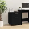 Image de Classeur mobile avec roues noir 45x38x54 cm bois d ingénierie