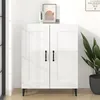 Image de Buffet Blanc brillant 69,5x34x90 cm Bois d ingénierie