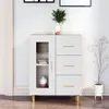 Image de vidaXL Buffet blanc 69,5x34x90 cm bois d'ingénierie812204
