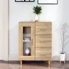 Image de vidaXL Buffet Armoire Latérale Organisateur de Maison Meuble de Rangement Armoire de Salle de Séjour Chêne Sonoma 69,5x34x90 cm Bois d'Ingénierie