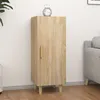Image de vidaXL Buffet Armoire Latérale Meuble de Rangement Organisateur de Maison Salon Salle de Séjour Intérieur Chêne Sonoma 34,5x34x90 cm Bois d'Ingénierie