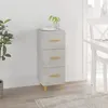Image de vidaXL Dressoir 34,5x34x90 cm bewerkt hout betongrijs812343