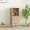 Image de vidaXL Buffet Armoire Latérale Meuble de Rangement Organisateur de Maison Salon Salle de Séjour Intérieur Chêne Sonoma 34,5x34x90 cm Bois d'Ingénierie