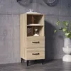 Image de vidaXL Buffet Chêne sonoma 34,5x34x90 cm Bois d'ingénierie