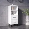 Image de Buffet Blanc brillant 34,5x34x90 cm Bois d ingénierie