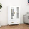 Image de vidaXL Buffet Armoire de Rangement Organisateur de Maison Armoire de Salon Meuble de Salle de Séjour Intérieur Blanc 70x31x115 cm Bois d'Ingénierie