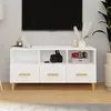 Image de vidaXL Meuble TV Blanc 102x36x50 cm Bois d'ingénierie812600