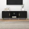 Image de Meuble TV Noir 150x30x50 cm Bois d ingénierie