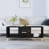 Image de vidaXL Table basse noir 102x50x40 cm bois d'ingénierie812691