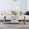 Image de vidaXL Table basse Gris béton 102x50x40 cm Bois d'ingénierie812703