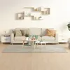 Image de vidaXL Tables basses 2 pcs blanc 50x50x40 cm bois d'ingénierie812709