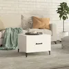 Image de vidaXL Table basse avec pieds en métal Blanc 50x50x40 cm812726