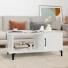 Image de Table basse Blanc 90x50x40 cm Bois d ingénierie