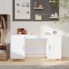Image de vidaXL Bureau Blanc 140x50x75 cm Bois d'ingénierie