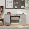Image de Bureau Gris béton 140x50x75 cm Bois d'ingénierie