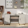 Image de vidaXL Bureau Gris béton 140x50x75 cm Bois d'ingénierie